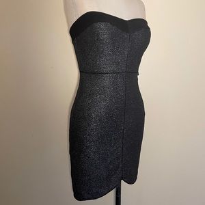 Aqua shimmery tuxedo dress